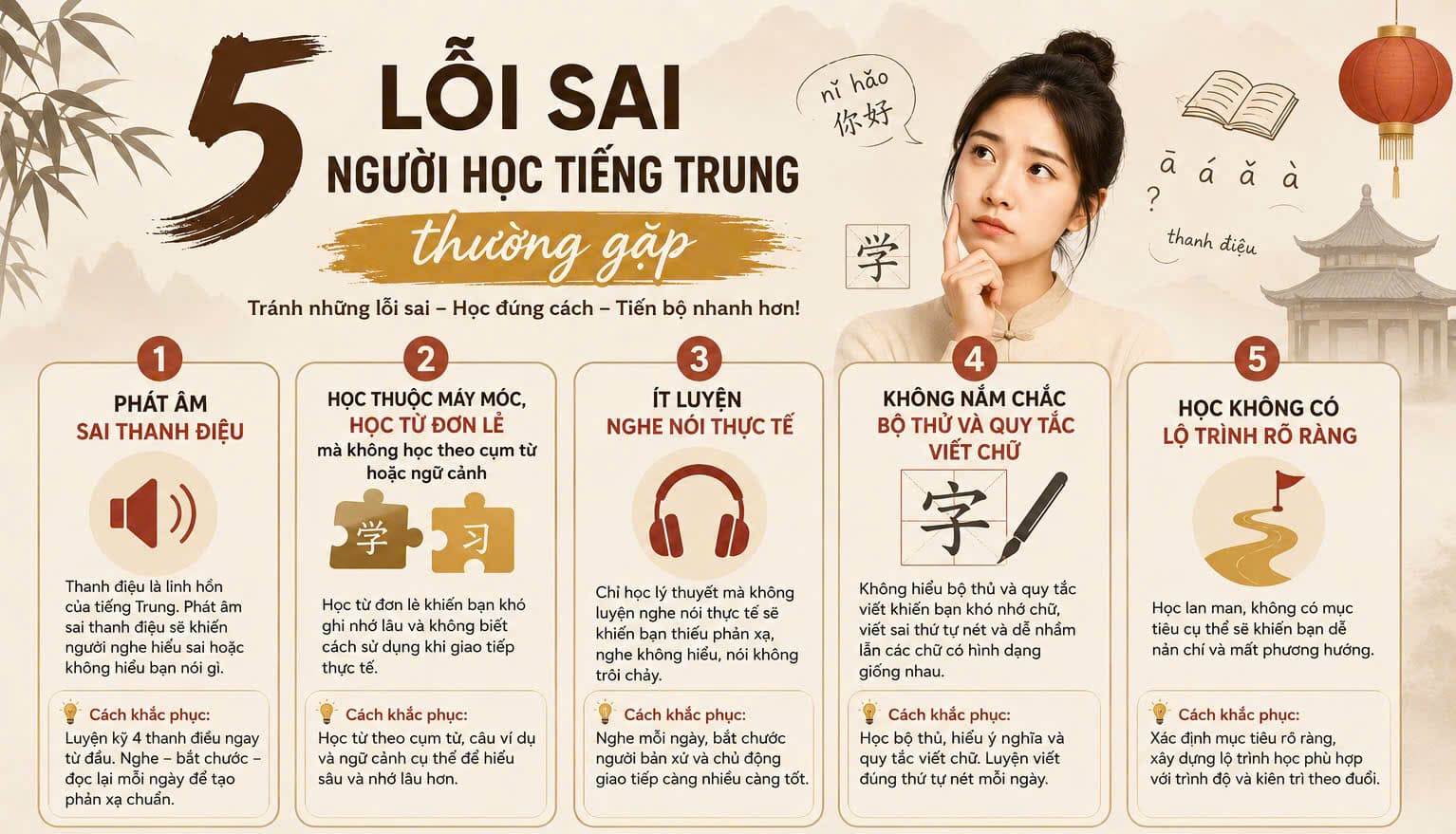 5 lỗi sai người học tiếng Trung thường gặp – và cách khắc phục